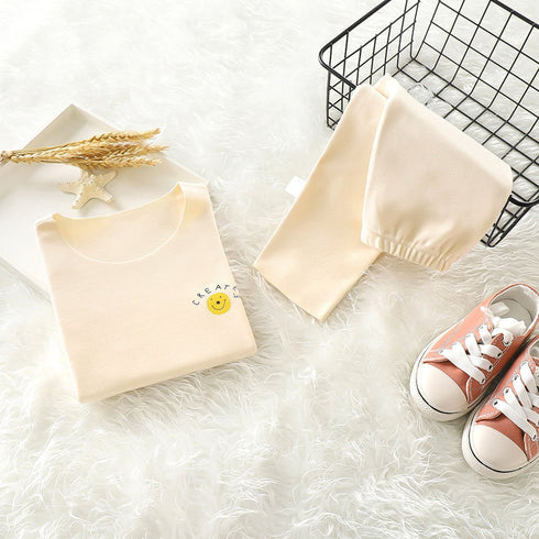 Autumn and winter children's autumn clothing long pants seamless de velvet thermal underwear set pajamas home clothing